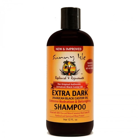 Sunny Isle Jamaican Extra Dark Black Castor Oil Shampoo 12oz - mysupernaturals